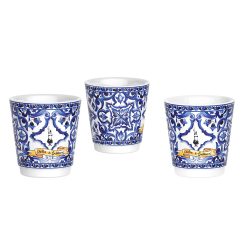 Alternative view of Bialetti Set Moka Express Blu Mediterraneo 6 Tz, 3 Bicchierini Di Porcellana E 3 Palettine Argentate