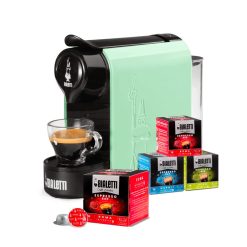 Bialetti Gioia Bialetti - Macchina Da Caffè Espresso Con 4 Box Di Capsule A Scelta