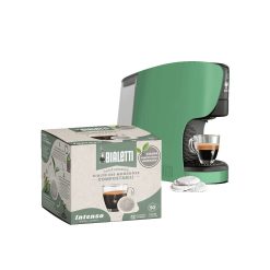 Bialetti Kit Macchina Espresso - Dama Green Con 1 Box Di Cialde ESE A Scelta